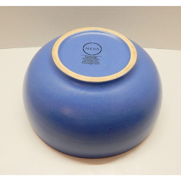 Dansk Mesa Sky Blue Mixing Pasta Serving Bowl Portugal Stoneware 10 Inch - Picture 8 of 11